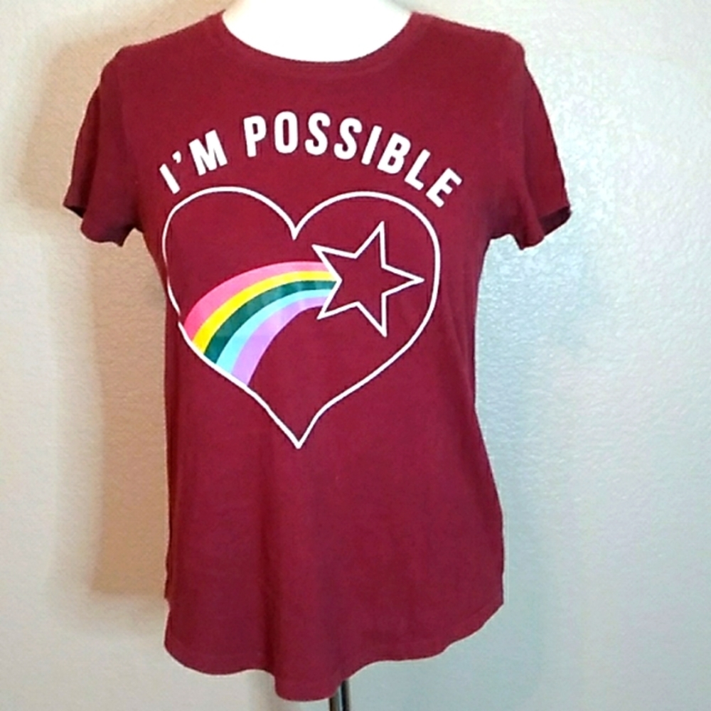 Old Navy, Girls Maroon XL, Short Sleeve Top